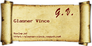 Glasner Vince névjegykártya